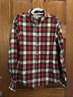 Old Navy MEDIUM Plaid Long-Sleeve Button-Down Shirt - Men- worn once!